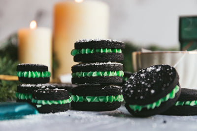 Chocolate Peppermint Pu-erh Sandwich Cookies