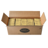 Cardboard box filled with 100 yellow sachets, featuring a brand logo on a white background.