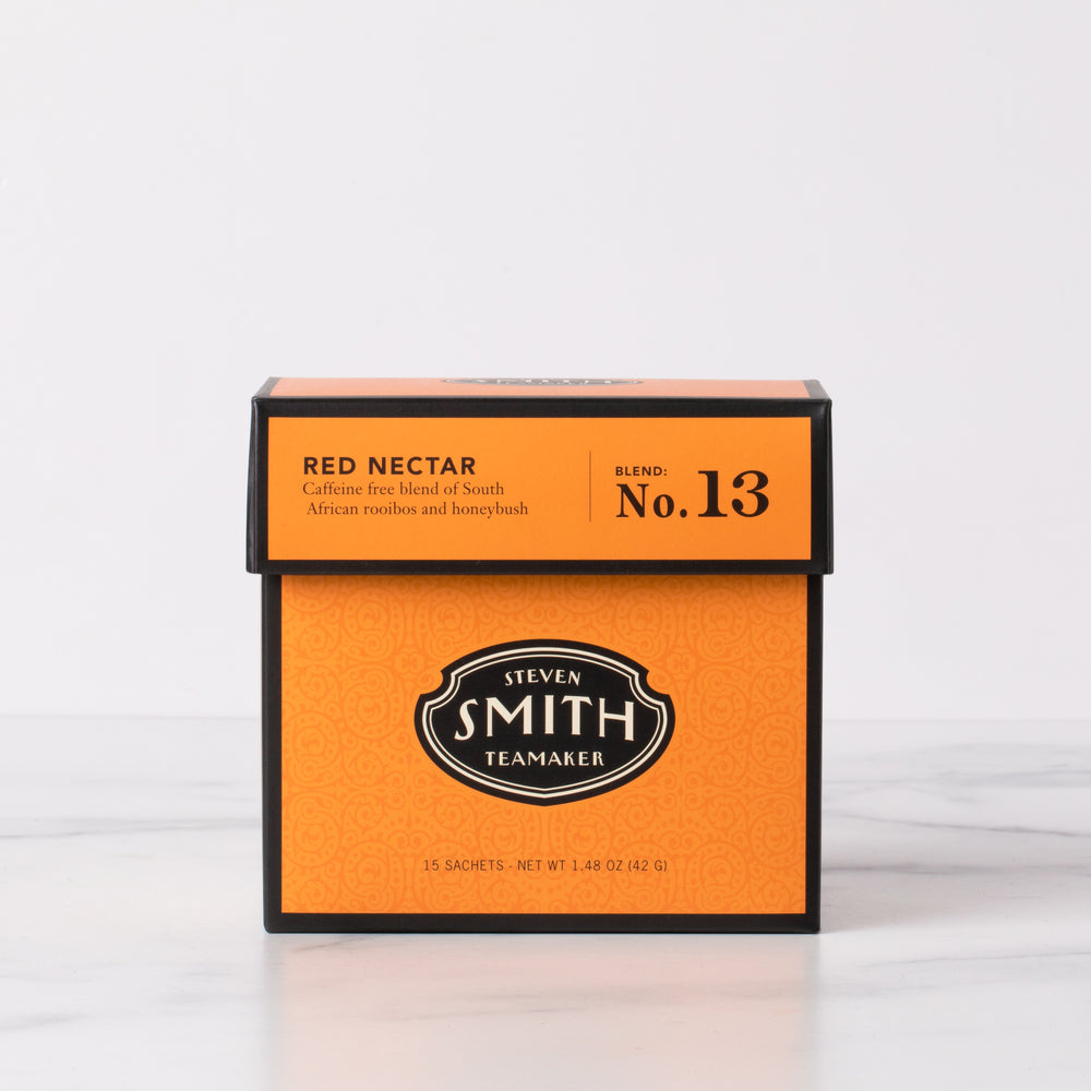 Orange carton of Red Nectar tea.